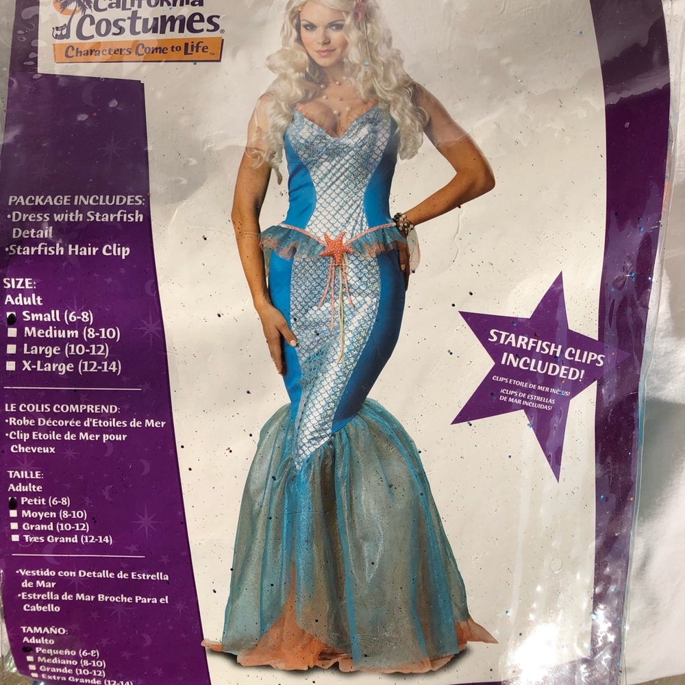 Mermaid Costume adult 4-8